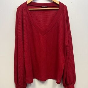 0124-124 SHEIN Waffle Top